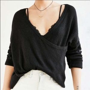 Urban Outfitter black cross sweater